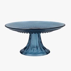 Blue glass cake/ cupcake stand glass new